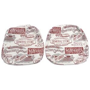 VTG Mid-Century Throw Pillow Covers PAIR Set Heavy Upholstery Fabric Storefronts